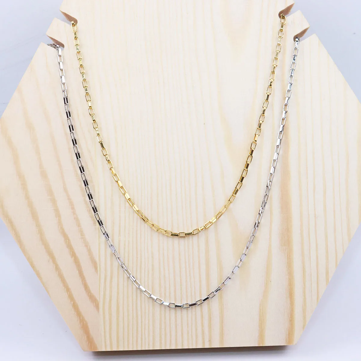 

5pcs Stainless Steel 45/50/55/60cm+5cm High Quality 2mm Long Box Chain Link DIY Necklace Elegant Jewelry Unfading 2 Color