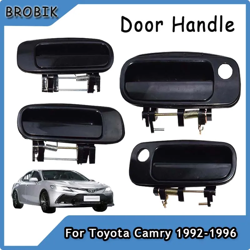 

BROBIK Set Of 4PCS Black Outside Door Handle For Toyota Camry 1992-1996