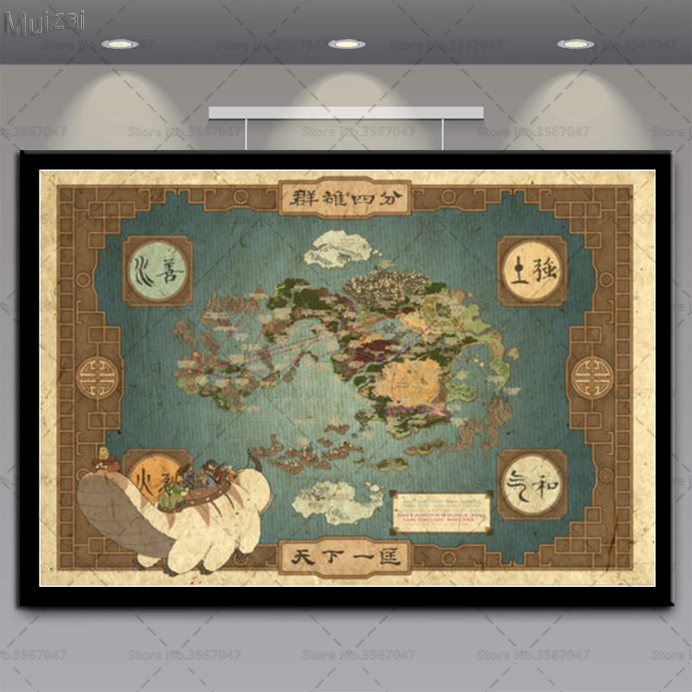 Плакаты и принты Аватар Легенда Об Аанге настенный художественный постер