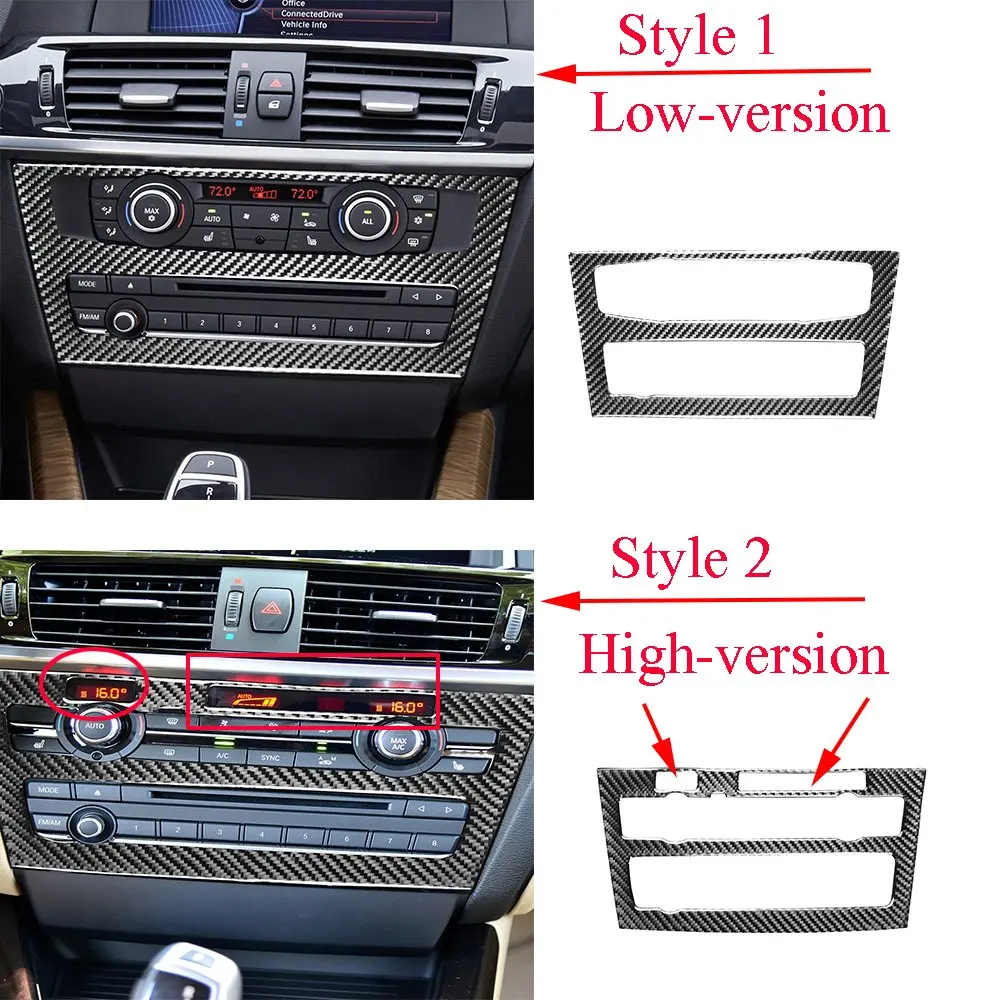 

Carbon Fiber Central Air Condition CD Panel Trim ForBMW X3 F25 X4 F26 2011-2017