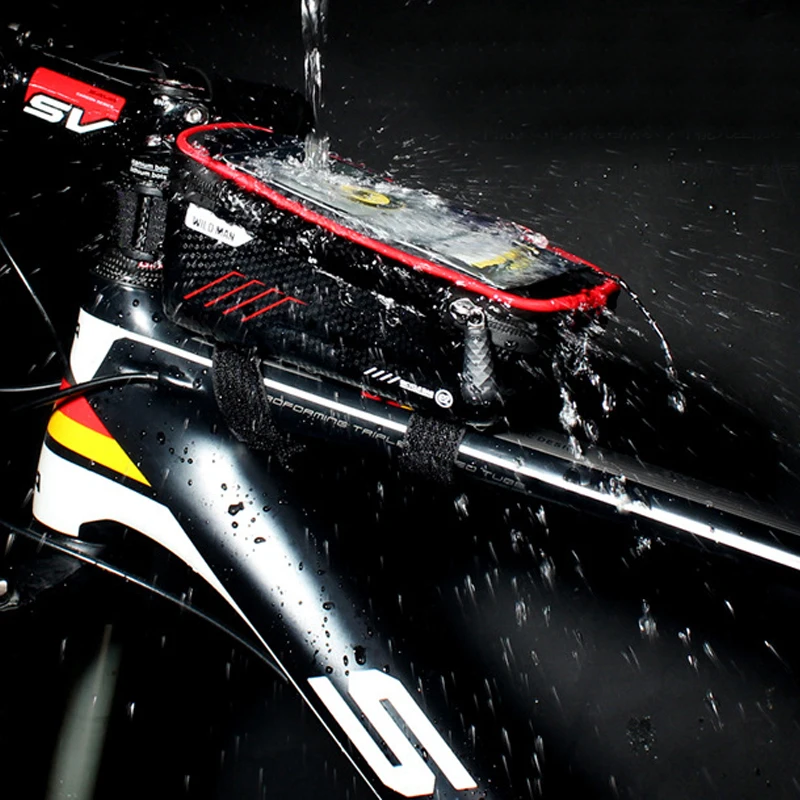 WILD MAN непромокаемая велосипедная сумка рамка Передняя верхняя труба отражающая