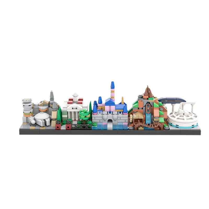 

DÃ­sneyING Model Amusement Park Architecture Street View Building Block Bricks Moc Toys For Children Kids Creative Gifts 535PCS
