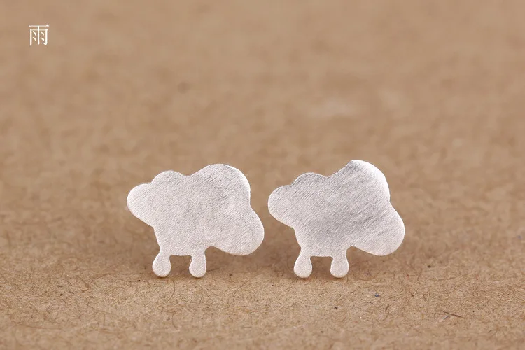 Женские серьги-гвоздики из серебра 925 пробы с молнией | Украшения и аксессуары