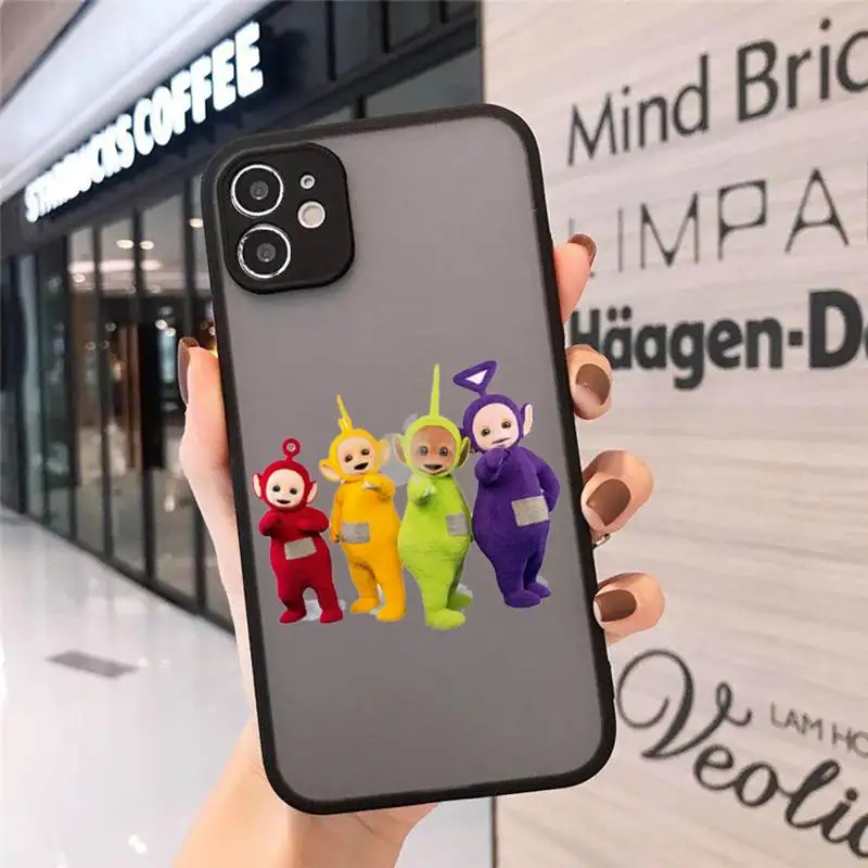 

Cute Teletubbies cartoon Phone Cases matte transparent For iphone 7 8 11 12 plus mini x xs xr pro max cover