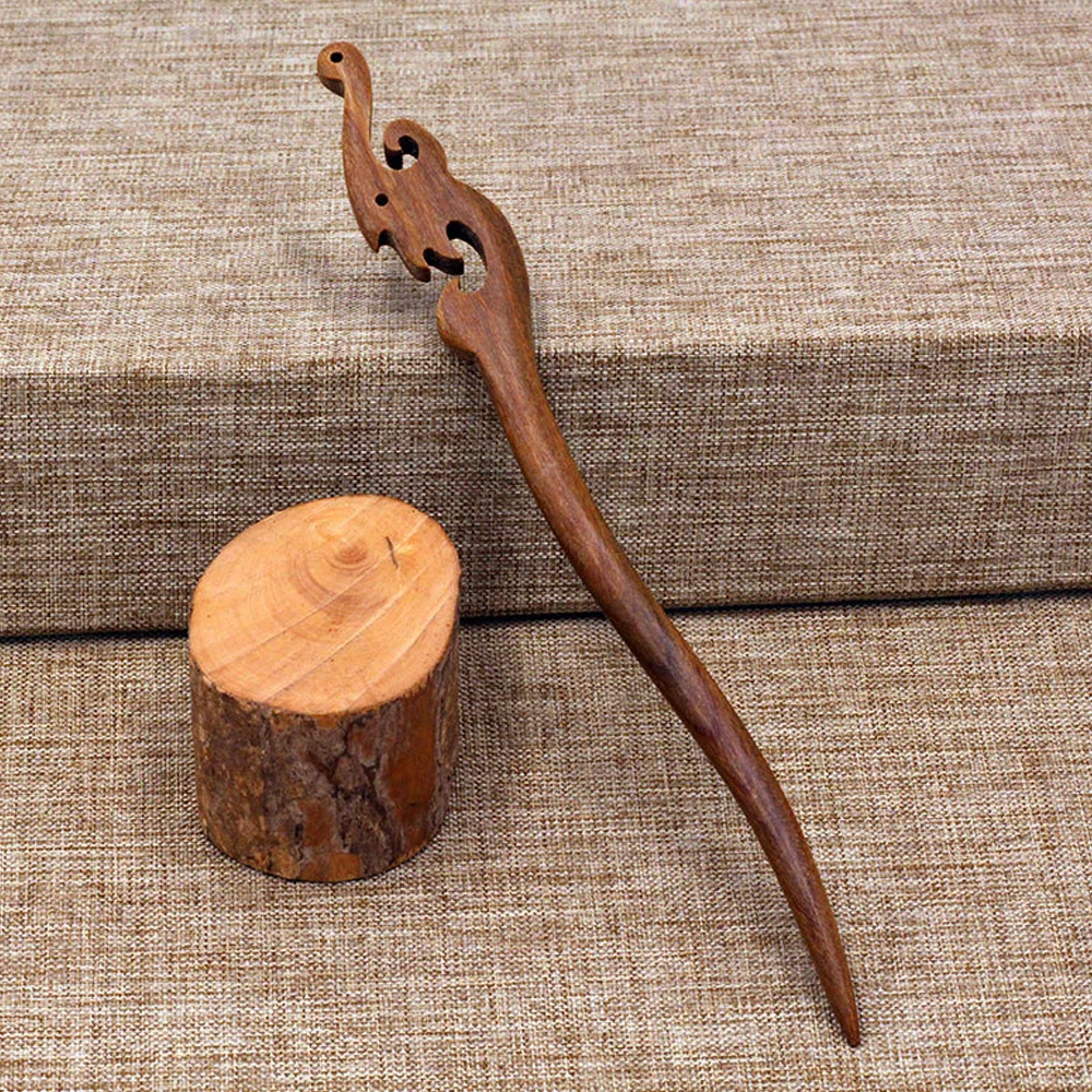 Винтажная деревянная резная палочка для волос женские традиционные этнические