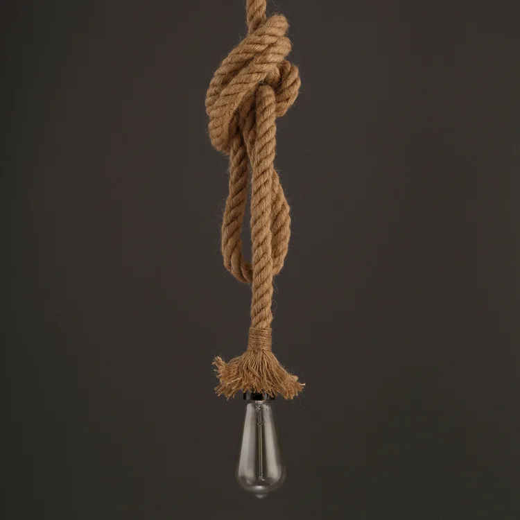 

Creative Pendant Light Loft Personality Industrial Lamp Fashion Single Head Modern Country Vintage Style Lamp Rope industrial