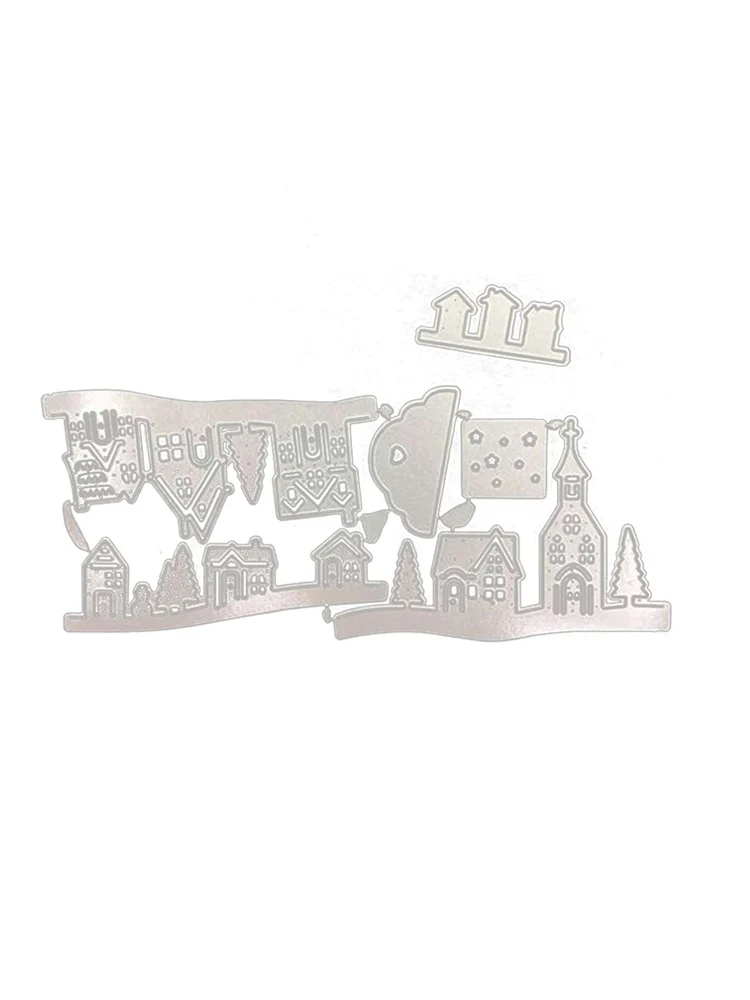 

Cutting dies Christmas house Scrapbooking Dies Metal Craft Die Cut Stamps Embossing New Year Card Making Decor