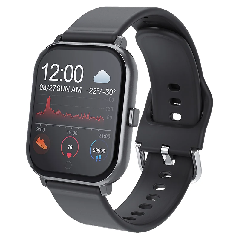 MKSQ8S-Black MKS Smartwatch IP67 водонепроницаемые носимые устройства Bluetooth Шагомер монитор сердечного ритма цветной дисплей умные часы для Android/IOS - Цвет: MKSQ8S-Black
