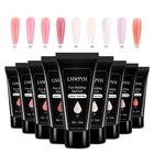 Полигель для ногтей 15 мл, блестящий полимерный фотогель для маникюра, дизайн ногтей, светящийся гель для наращивания ногтей, гель для ногтей