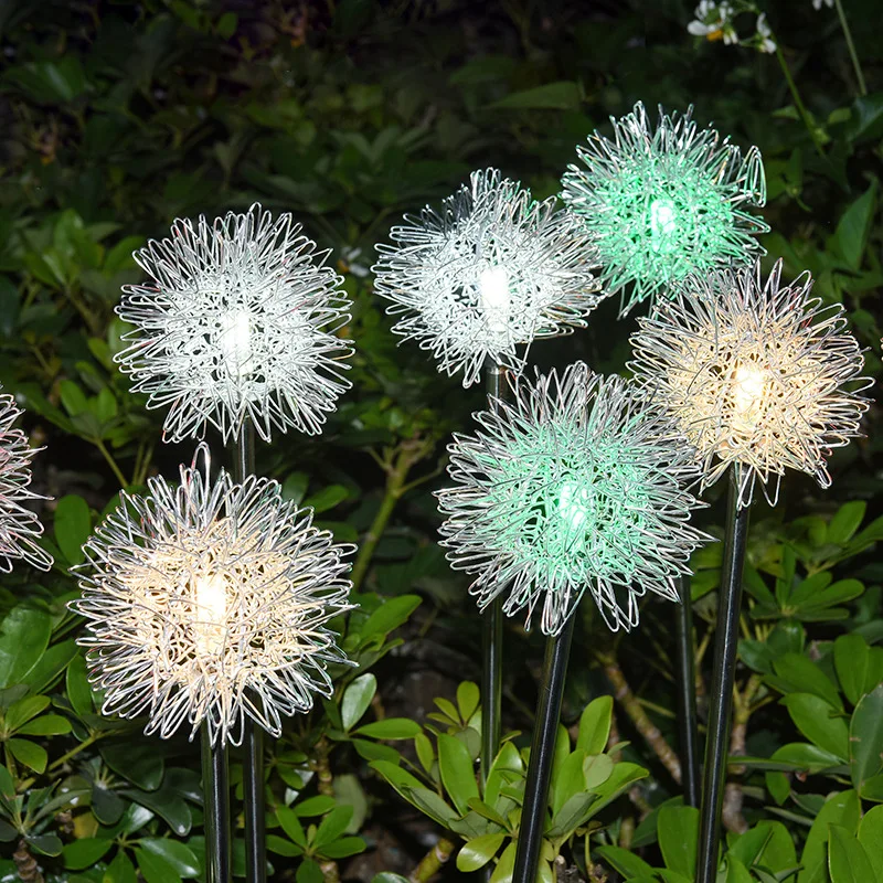 

Solar Light LED Dandelion Flower Lawn Lamp Outdoor Waterproof Garden Path Terrace Landscape Decoration Colorful Light