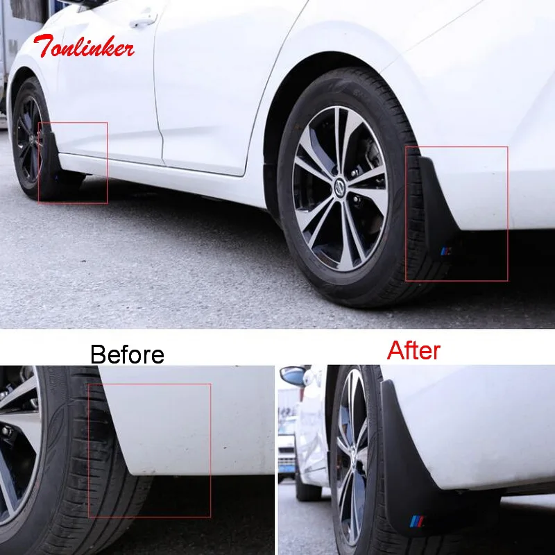 Tonlinker внешние колеса специальные Брызговики крышка наклейка для NISSAN SYLPHY-20 стайлинга автомобилей 4 шт. ABS пластиковые крышки наклейки