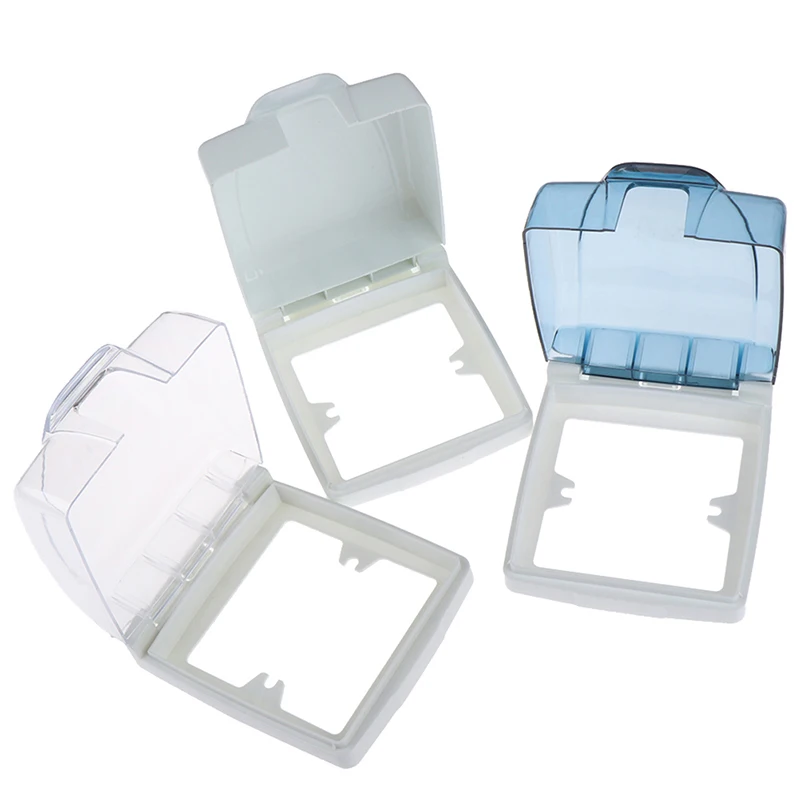 

Plastic Wall Switch Waterproof Cover Box 86 Type Light Panel Socket Doorbell Flip Cap Cover Clear Bathroom Kitchen Accessory