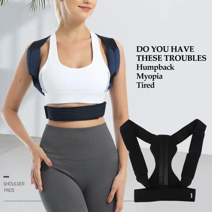 Регулируемый Корректор осанки бандаж для спины выпрямитель позвоночника