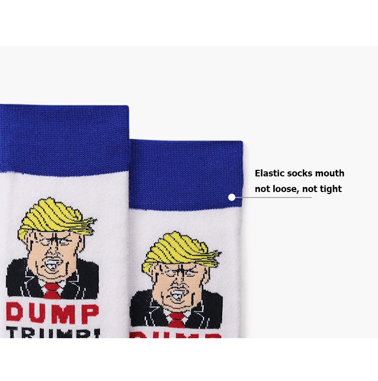 Американский Президент Трамп носки мужские из чистого хлопка комиксы забавные носки флаг США мужские подарки носки