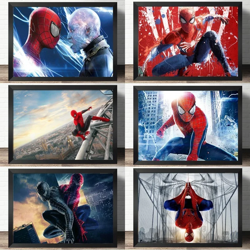 

Marvel Superheroes Canvas Painting Poster Spiderman Avengers Movie Wall Art Poster and Prints Nordic for Kids Room Home Decor