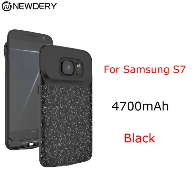 S7 black NEWDERY для samsung S5 S6 S7 edge S8 Plus чехол питания внешний аккумулятор зарядное устройство чехол Galaxy Note 5 4 запасное зарядное устройство - Цвет: S7 black