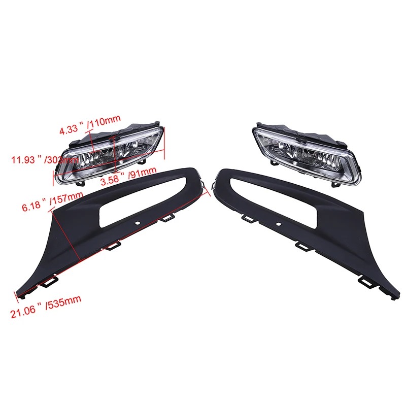 POSSBAY спереди нижней части бампера Туман светильник s с туман крышка решетки для VW