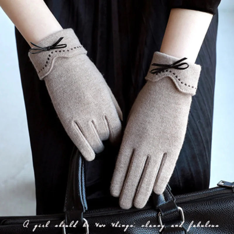 Зимние женские варежки кашемировые перчатки с сенсорным экраном Роскошные