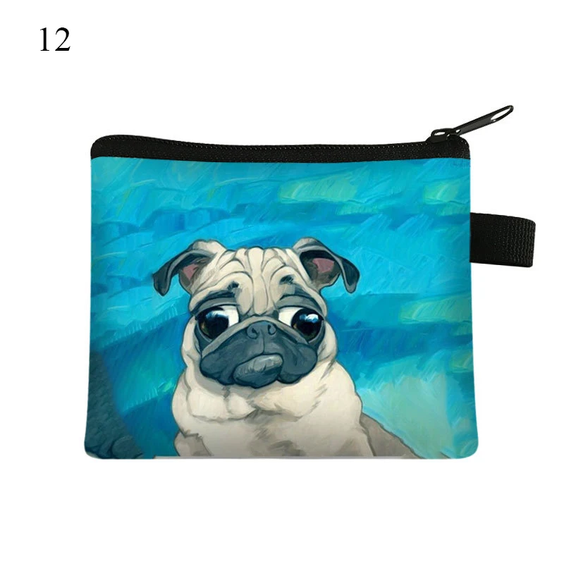 

Dog Printed Coin Purses Zipper Card Holder Clutch Cute Pet Animal Wallet Storage Pouch Ladies Key Pouch Mini Money Bag