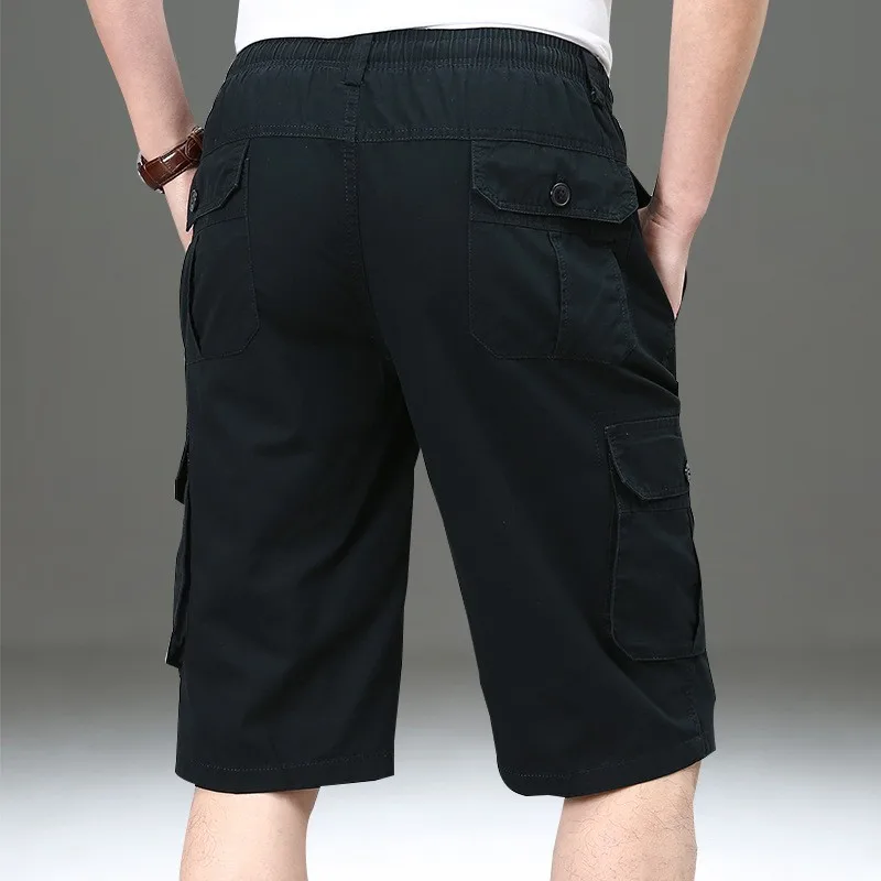 Летние мужские повседневные бриджи в стиле милитари короткие брюки Мужская