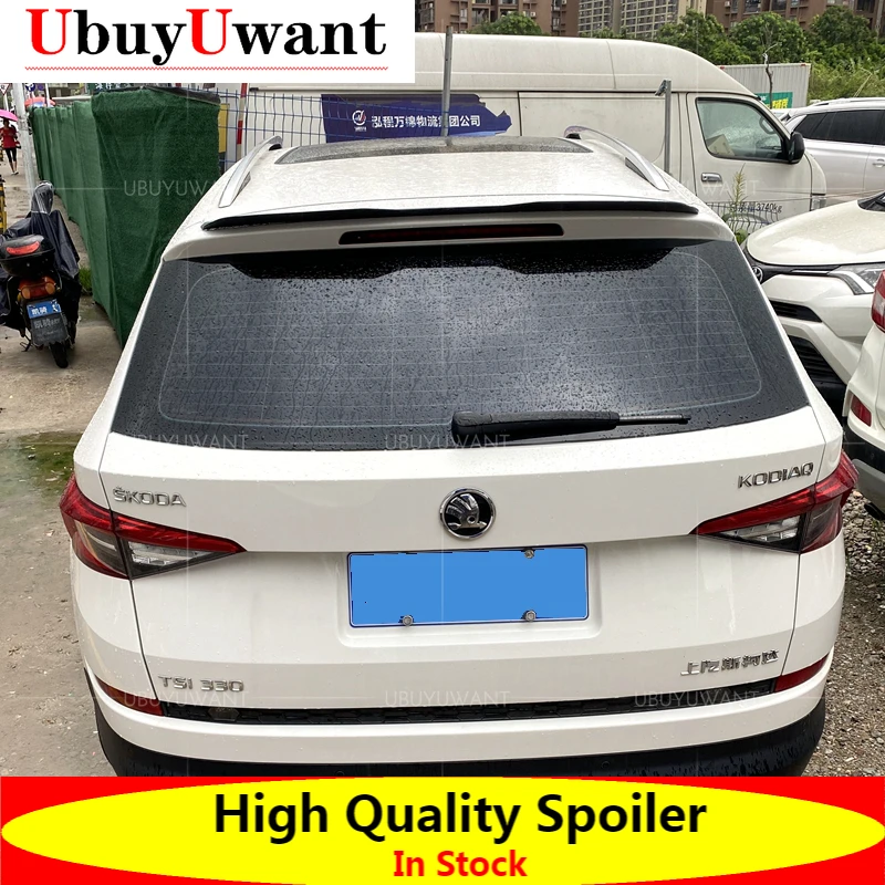 Задний спойлер на крышу для Skoda Kodiaq высокого качества из АБС-пластика черный
