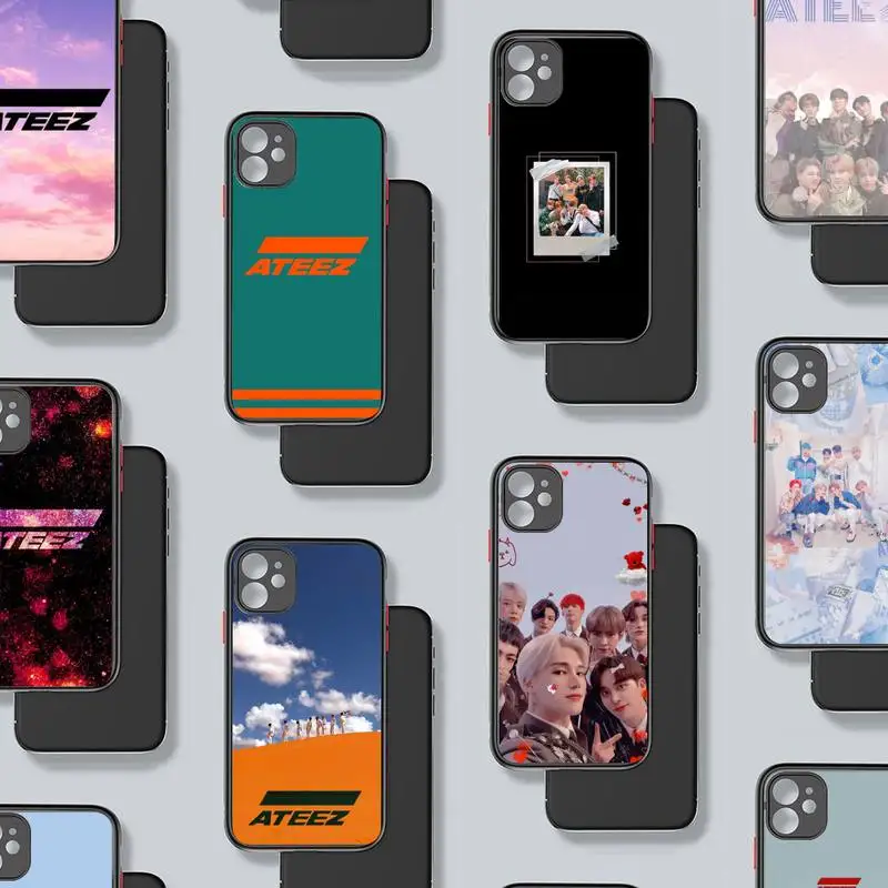 

ATEEZ KPop boys group Phone Case matte transparent For iphone 7 8 11 12 plus mini x xs xr pro max cover