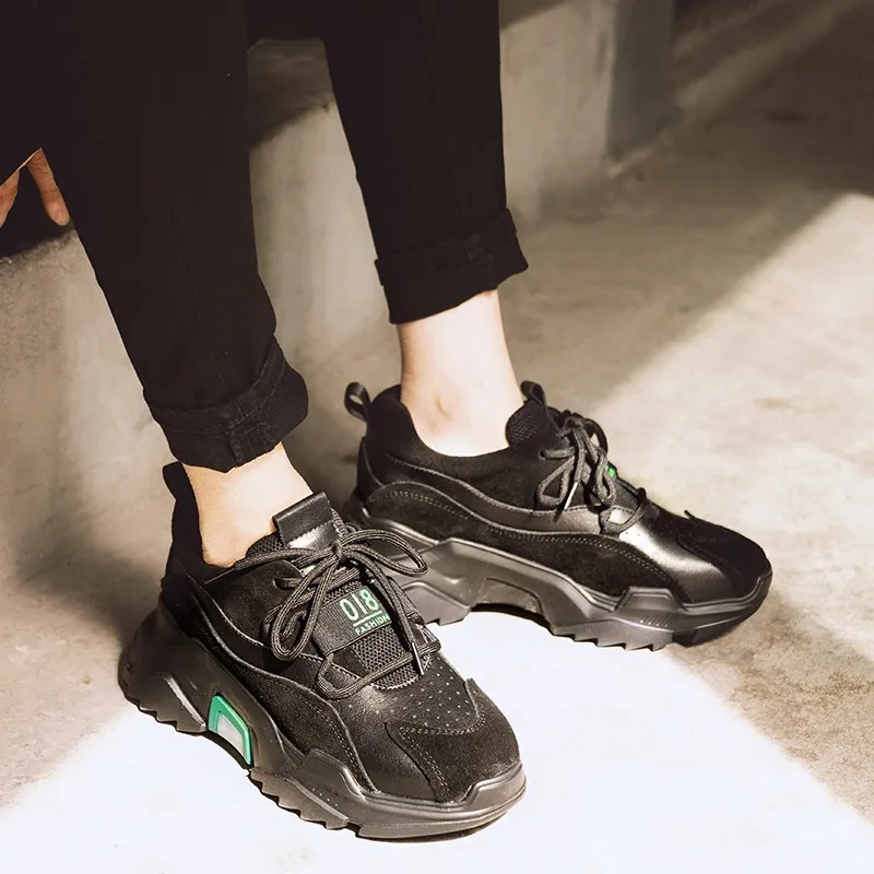 Женские кроссовки COCOAFOAL трендовая обувь для папы женская на толстой подошве