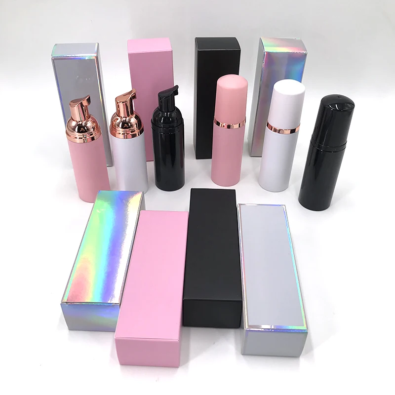 Бумажная коробка с логотипом на заказ для наращивания ресниц шампуня пены чистки