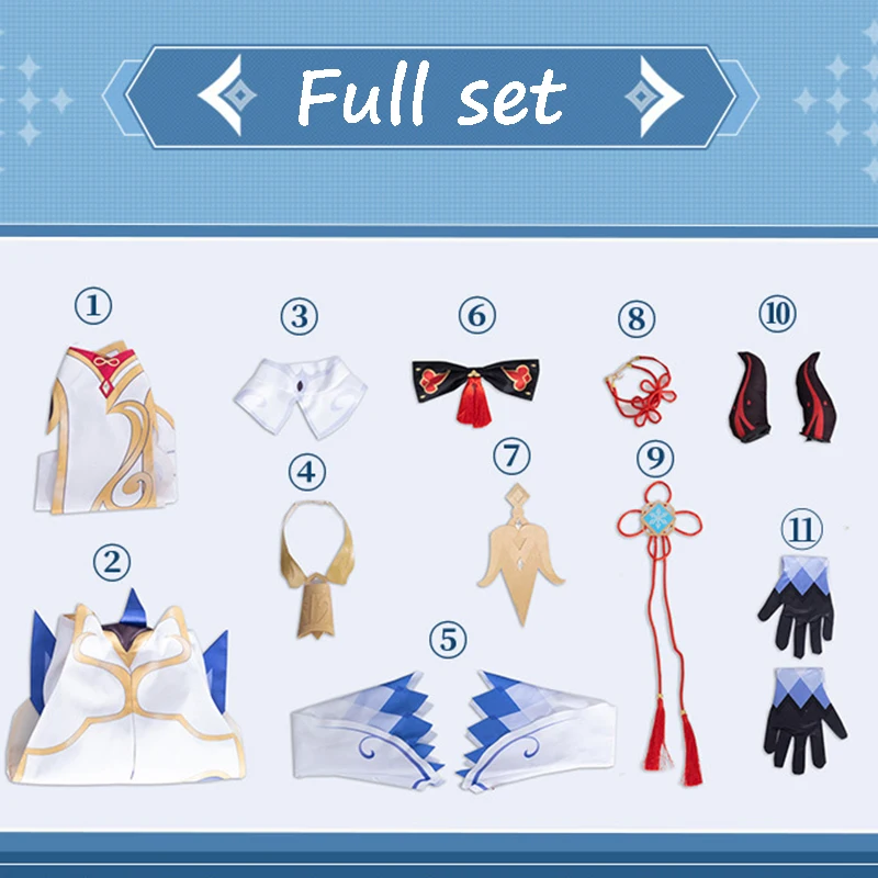 

Genshin Impact Gan Yu Cosplay Ganyu Costume Wig Game Suit Anime Outfits Dress Halloween Uniforms For Women