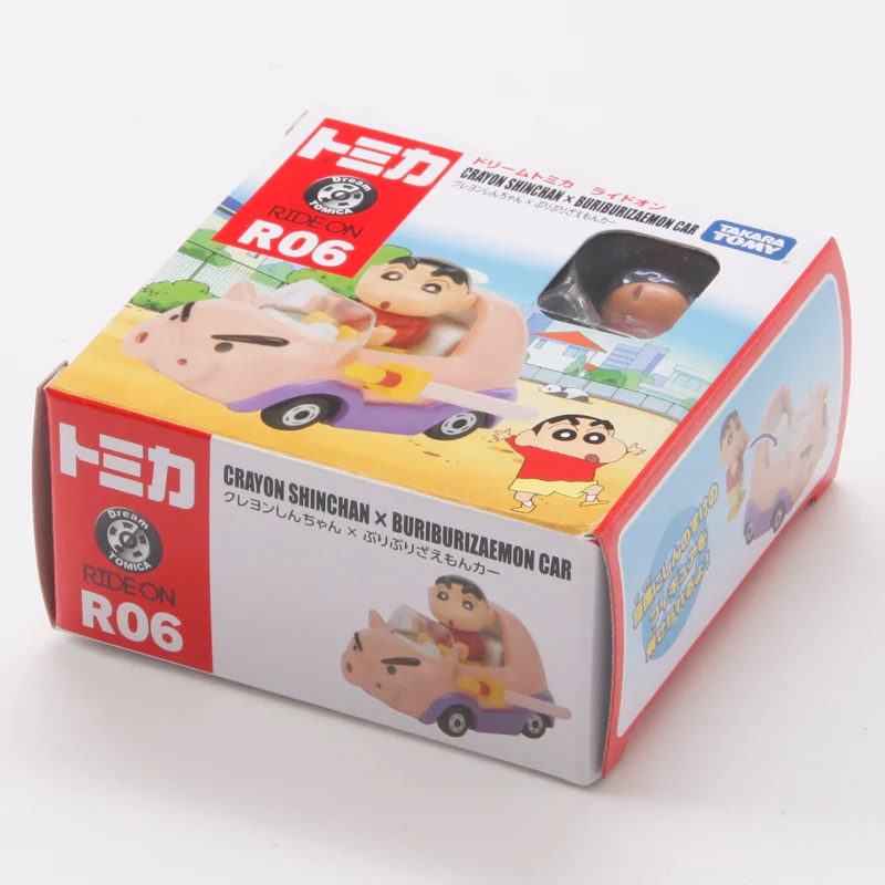 

TAKARA TOMY TOMICA Alloy Vehicles Model Diecast Rideon Dolls 06 887256 Crayon Shinchan Buriburizaemon Car Children Gifts