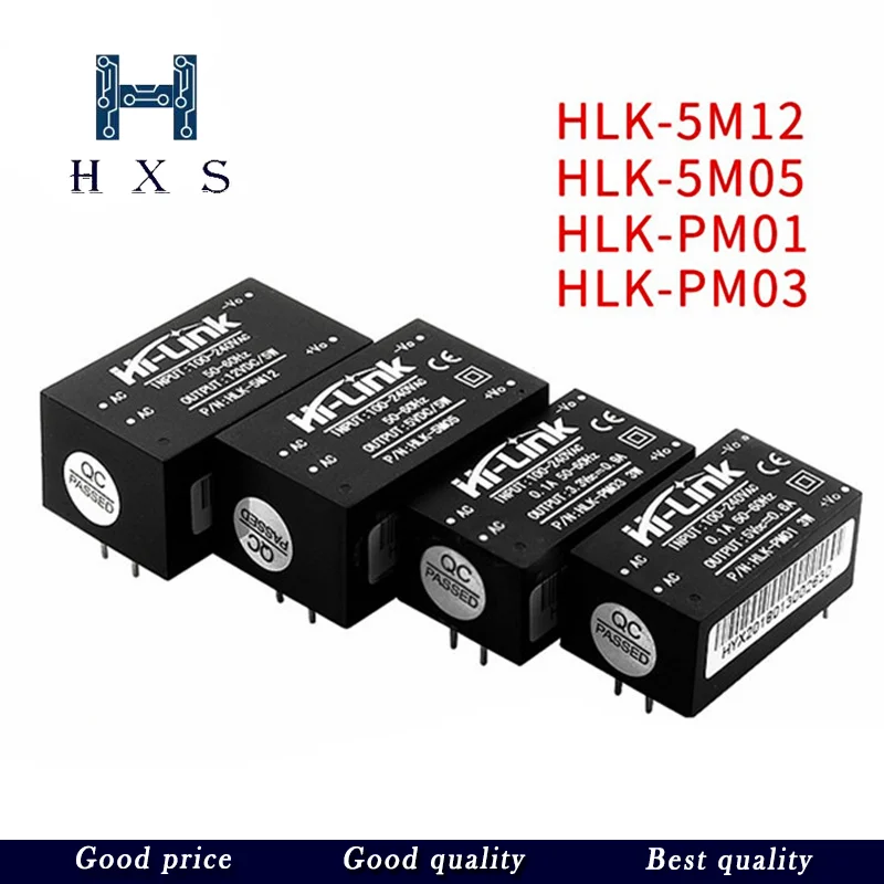 1 шт. HLK PM01 PM03 5M05 5M12 AC DC 220 В до 5V3.3V 12 силовой модуль в изолированный UL/CE бытовой