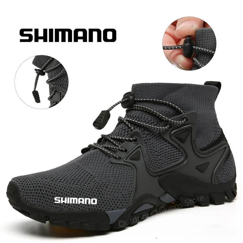 

Мужские осенне-зимние новые рыболовные ботинки SHIMANO, уличные спортивные рыболовные ботинки, Нескользящие уличные походные ботинки, качеств...