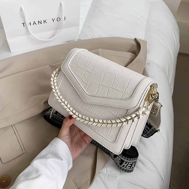 

2021 Stone Pattern Single Shoulder Messenger Bag Small Square Bag Fashion Personality Women's Shoulder Bag Purses and Handbags