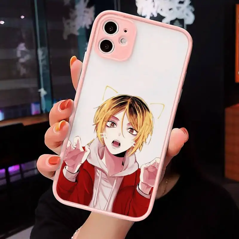

Cute Japan Anime Oya Haikyuu Phone Case Matte Transparent For iPhone 12 Mini 11 Pro XR XS Max 7 8 Plus