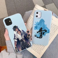 kaeya genshin impact phone case soft solid color for iphone 11 12 13 mini pro xs max 8 7 6 6s plus x xr