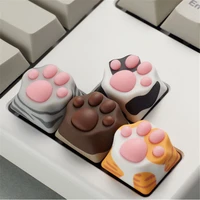 cute cat paws keycaps kawaii abs silicone mechanical keyboard keycaps lovely cat claw laptop cumputer accessories office decor