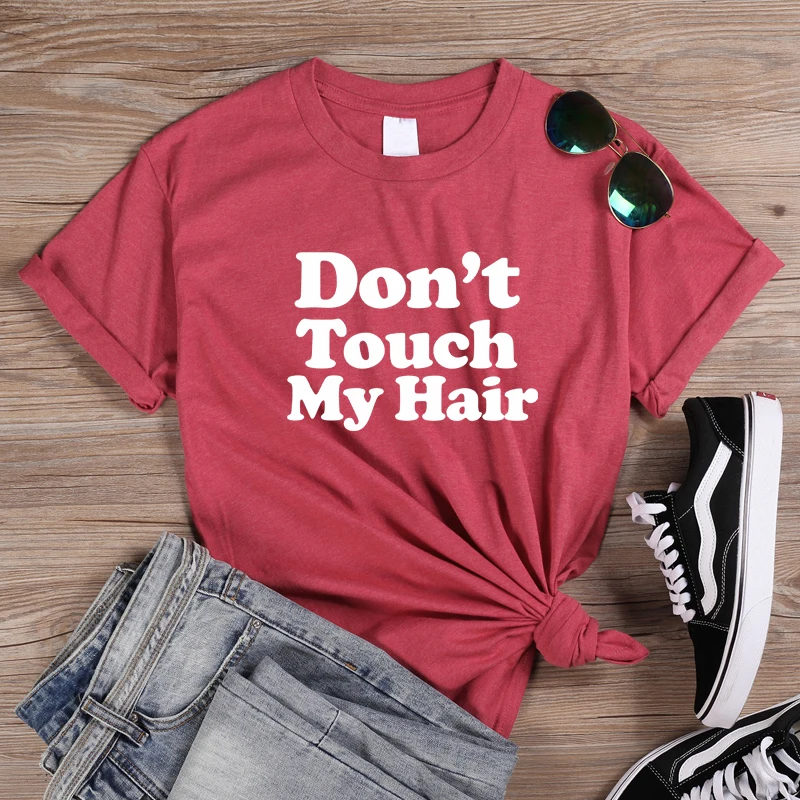 ONSEME Don't Touch My Hair футболки женская уличная Эстетическая футболка с надписью Melanin футболки Femme базовые простые буквы Топы