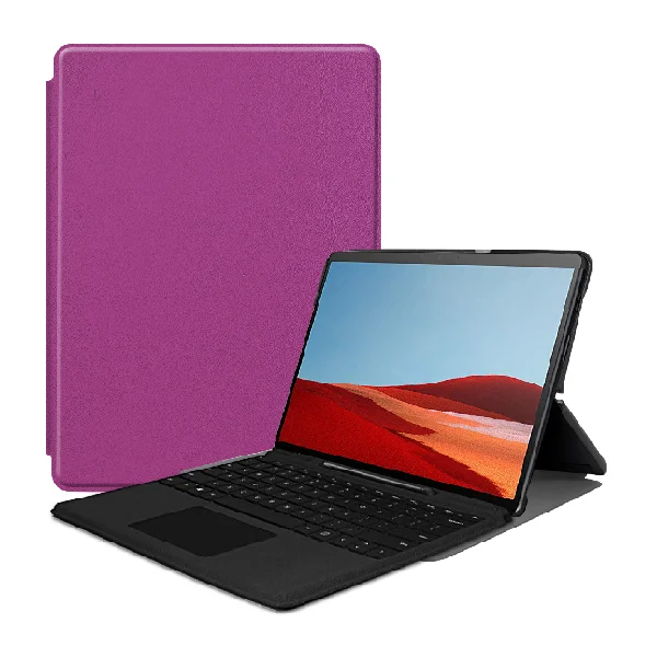 purple Чехол для планшета для microsoft Surface Pro X ультратонкий кожаный чехол-подставка для surface Pro X 13 дюймов - Цвет: purple