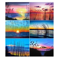 landscape sunset 5d diy diamond painting arts and crafts kit for adult handmade diamond embroidery home decor painting