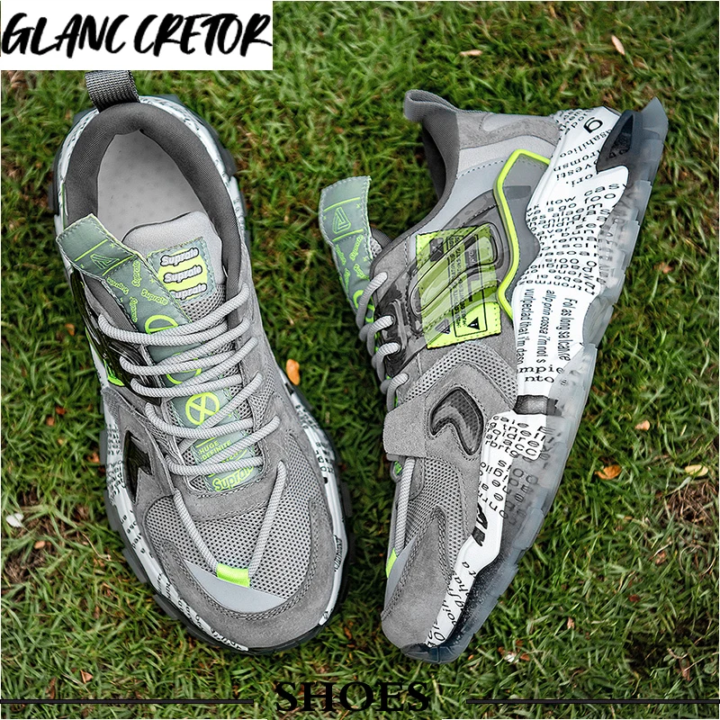 

Hard-wearing Sports Shoes Outdoor Fashion No-slip Jogging Shoes Chunky Running Shoes For Men Breathable Sneakers High Quality