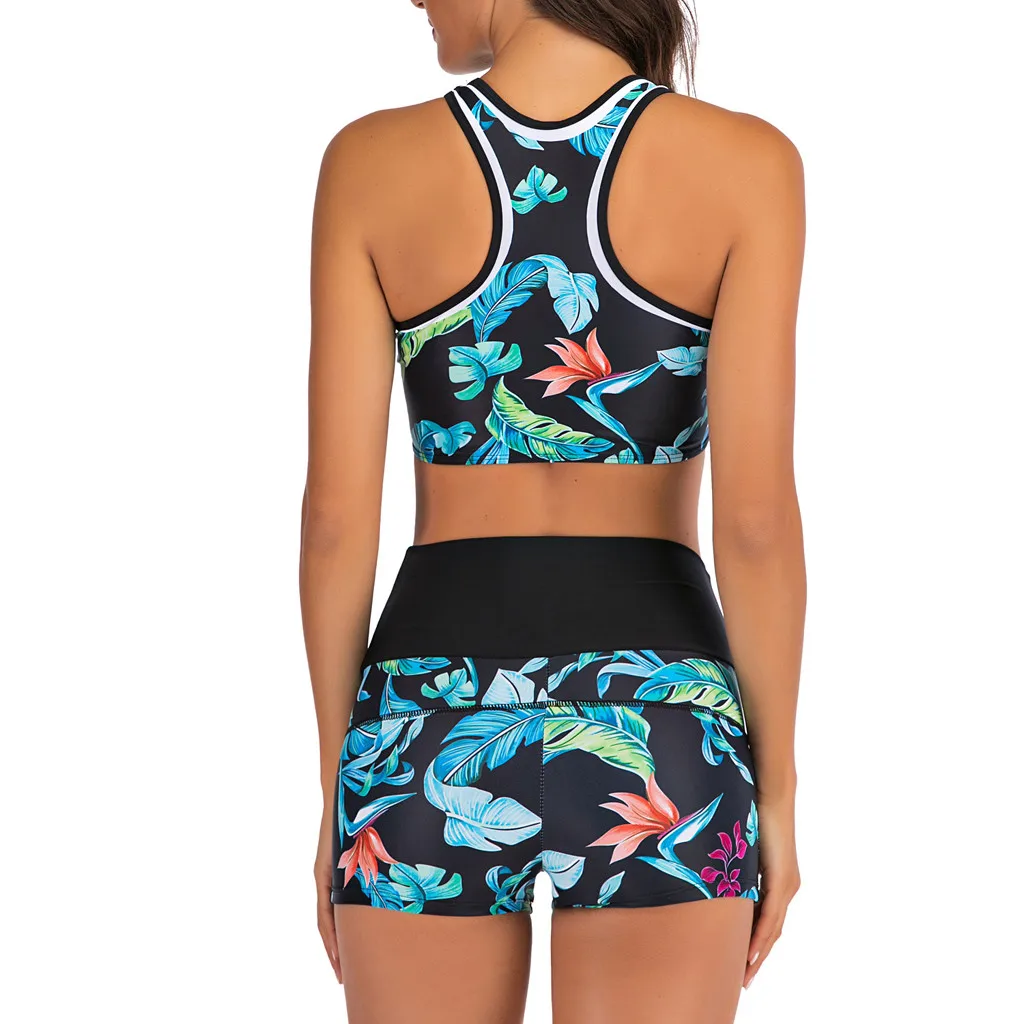 

Women's bathing suits Print Tube up Two Pieces Bikini Push-Up Swimsuit Swimwear Beachwear bikinis Set of women's underwear