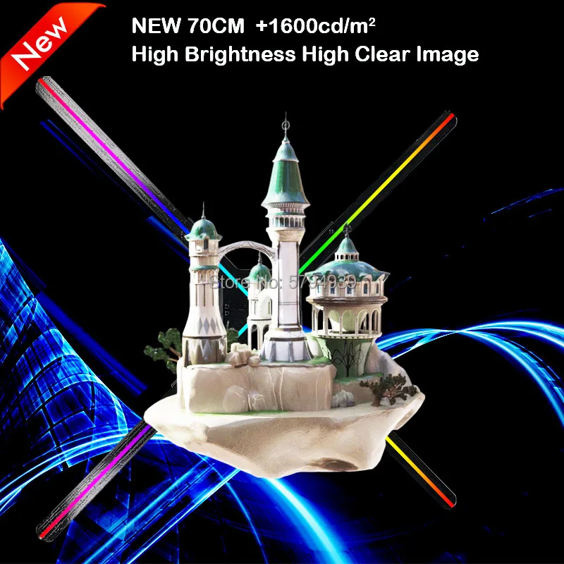 3D Голограмма рекламный дисплей светодиодный вентилятор голографическое