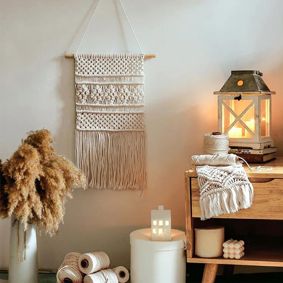 Шнур из натурального макраме хлопковая лента сделай сам шнур Хило Макраме для