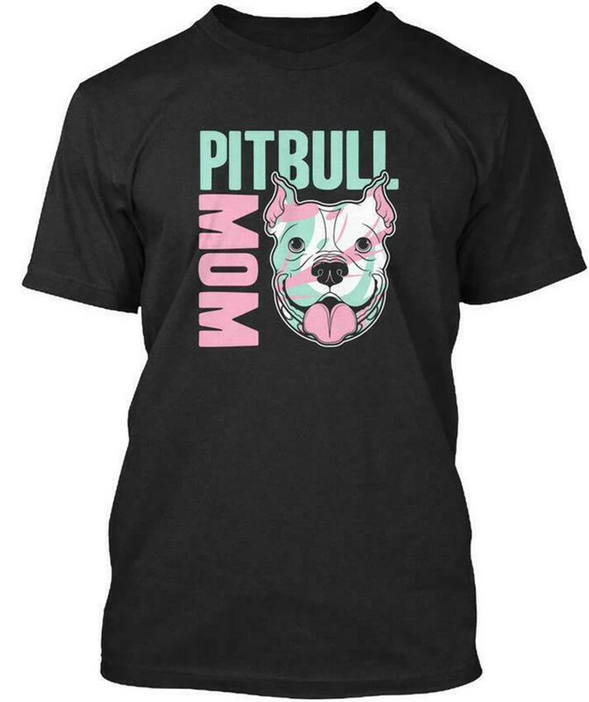 Футболка премиум-класса Pit Bull Mom-Pitbull базовая футболка | Мужская одежда