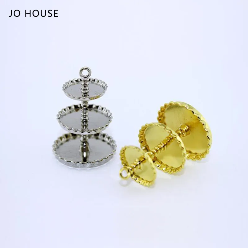 

JO HOUSE Miniature Three-layer Dessert Cake Stand 1:12 Dollhouse Minatures Model Dollhouse Accessories