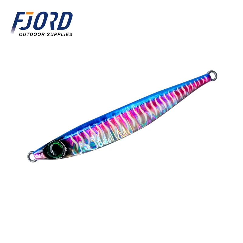 FJORD Sinking Laser Metal Jig Fishing Lure 40g 60g 80g 100g 6 colors Fish Luminous Jigging Speed Lead Tackle | Спорт и развлечения