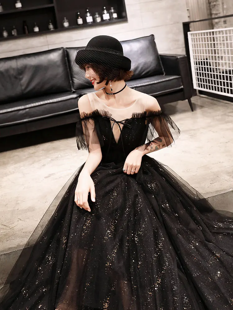 

Модное новое черное кружевное вечернее платье, пикантное платье с открытой спиной De Fiesta банкетные праздничные наряды со звездами XS-2XL