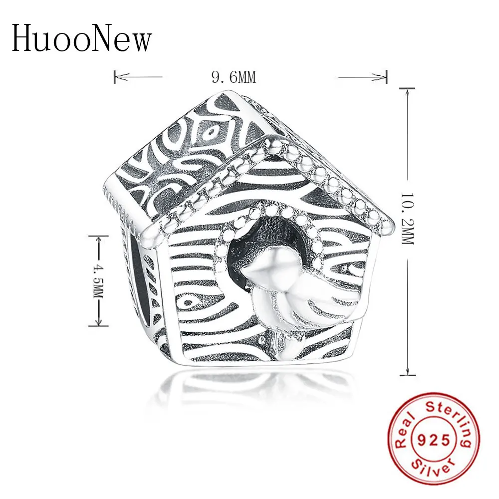 2019 подходящий оригинальный Шарм-браслет птица дом бусины подвески серебряные