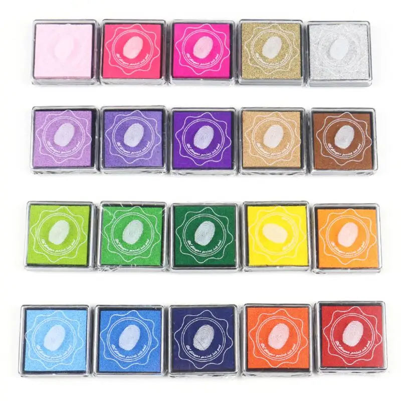 

H05B 20 Colors Ink Pad DIY Scrapbooking Album Finger Painting Inkpad Stamps Sealing