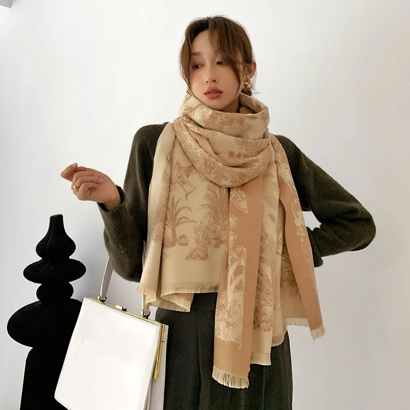 2020 Brand Women Cashmere Scarf Winter Pashmina Warm Shawls And Wraps Lady Print Thick Blanket Neck Scarves Bufanda Foulard |